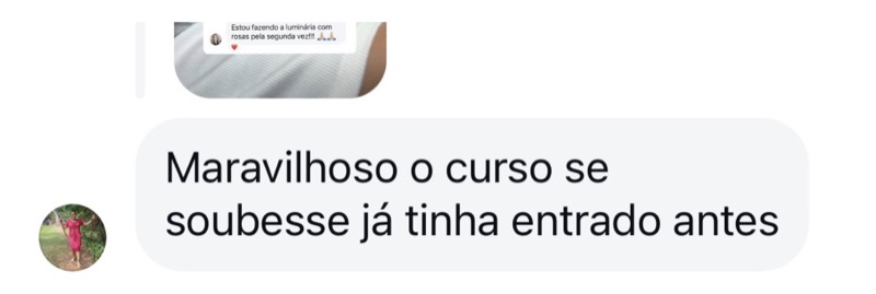 Depoimento de aluna: maravilhoso o curso, se soubesse já tinha entrado antes
